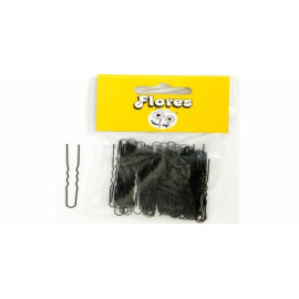 Horquillas flores invisible mini negras 25 x 100uds