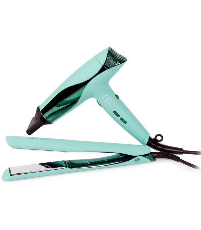 Plancha C5 Mint Green + secador Wind de Corioliss