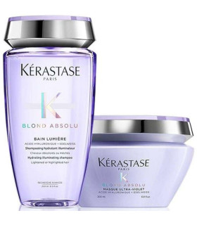 Pack-Duo Blond Absolu Bain Lumiere y Masque Ultra Violet de Kerastase