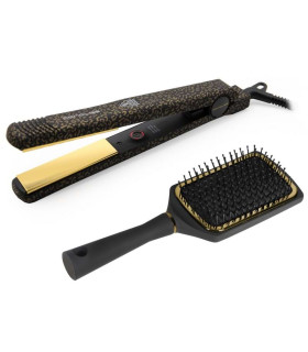 Plancha De Pelo Corioliss C-Style Gold Leopard Soft Touch + Paddle