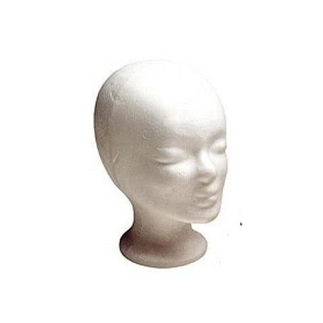 Cabeza Maniquí porex Corcho sintético blanco