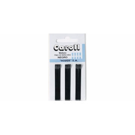 Horquillas Caroll Medianas Negras Caja 60 Cartones x 12ud