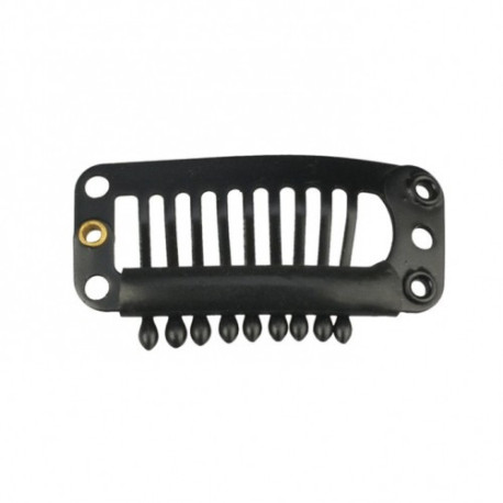 Clips 3,2cm Grande Extensiones Negra Eurostil 50ud